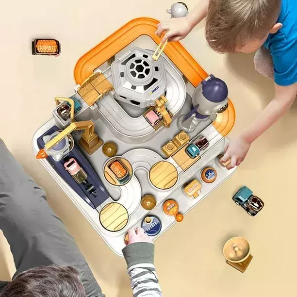 Juego de Mesa Espacial Interactivo para Niños con Coches y Astronautas-4