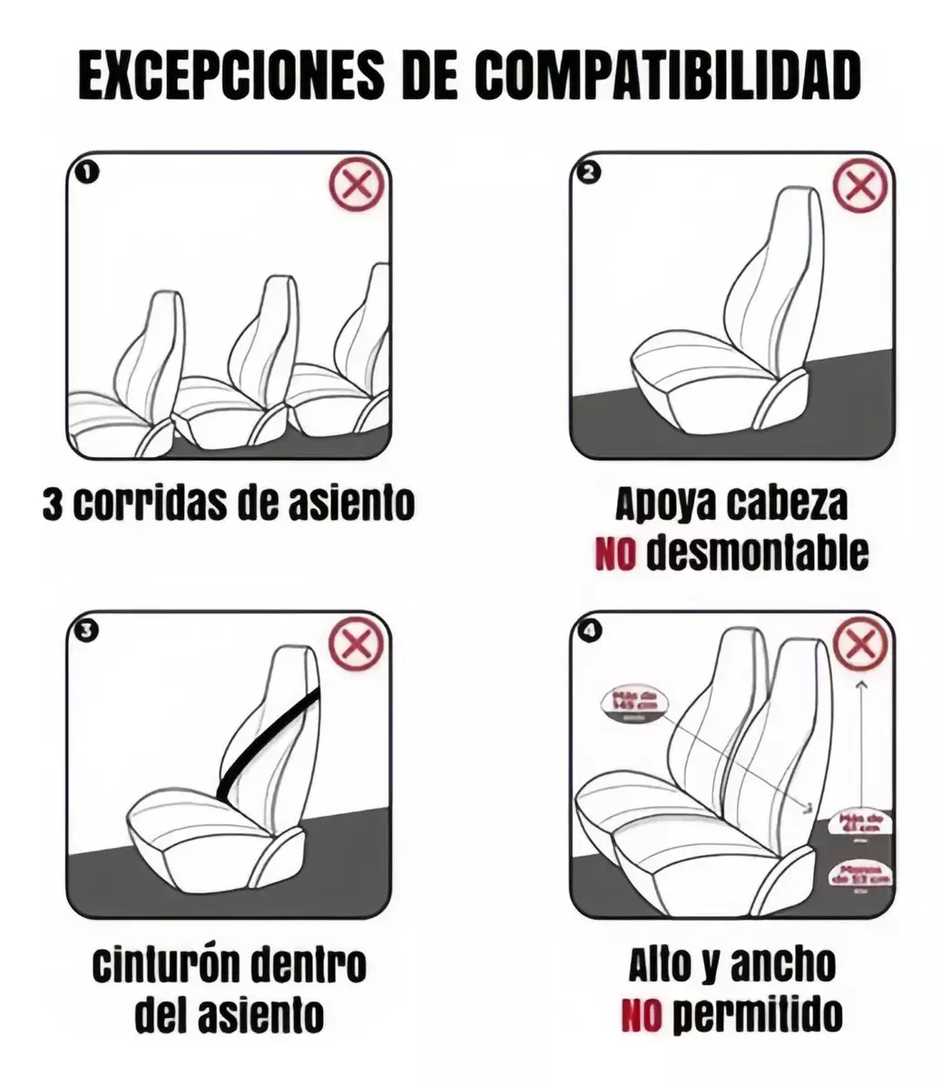 Funda Para Asiento Automóvil Cuero PU Universal Negro-3