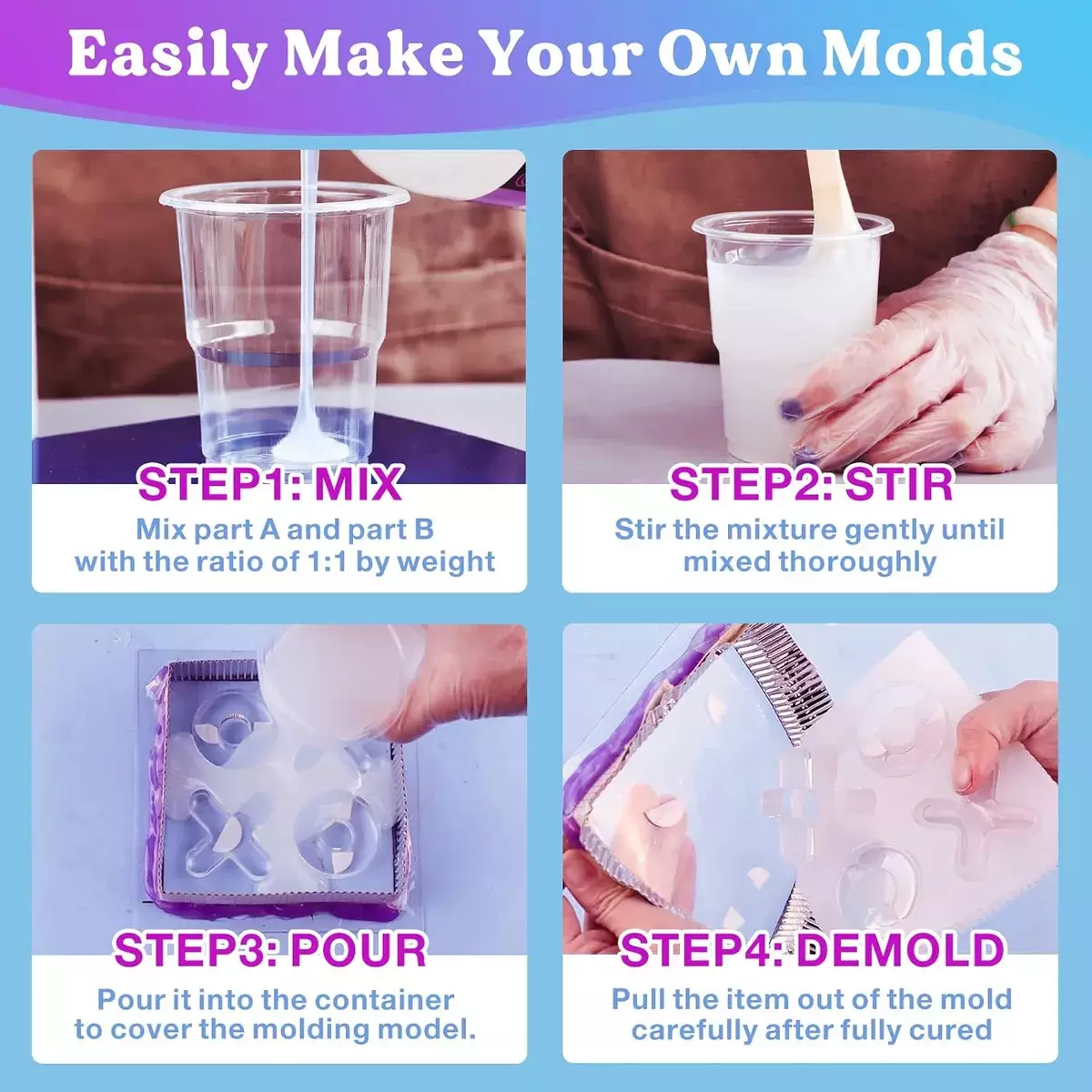 Silicone Para Moldes Transparente De Alta Flexibilidad Cu50-5