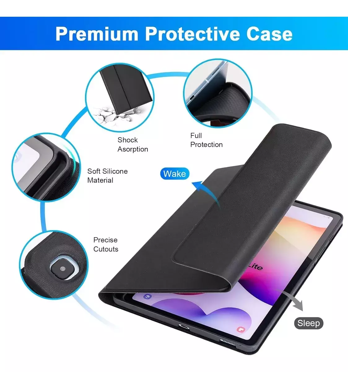 Teclado Inalámbrico Retroiluminado con Funda Protectora Ajustable Compatibilidad Multiplataforma-4