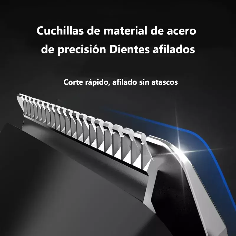Recortadora de Barba Ajustable Acero Inoxidable Impermeable Carga USB-4