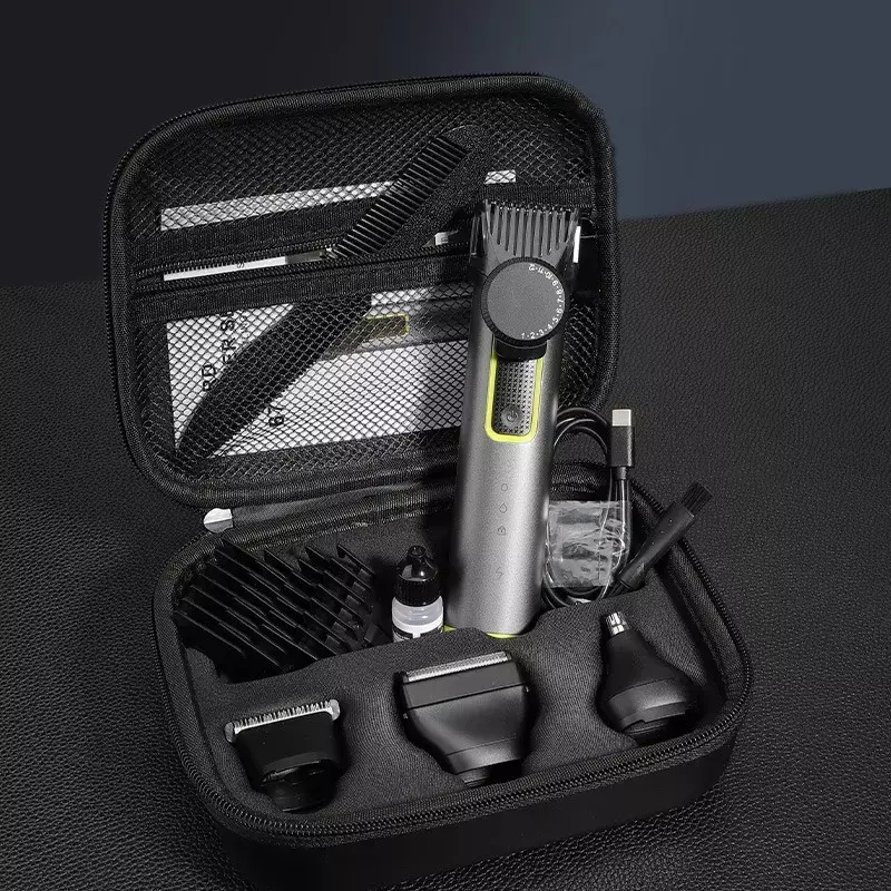 Recortadora de Barba Ajustable Acero Inoxidable Impermeable Carga USB-9