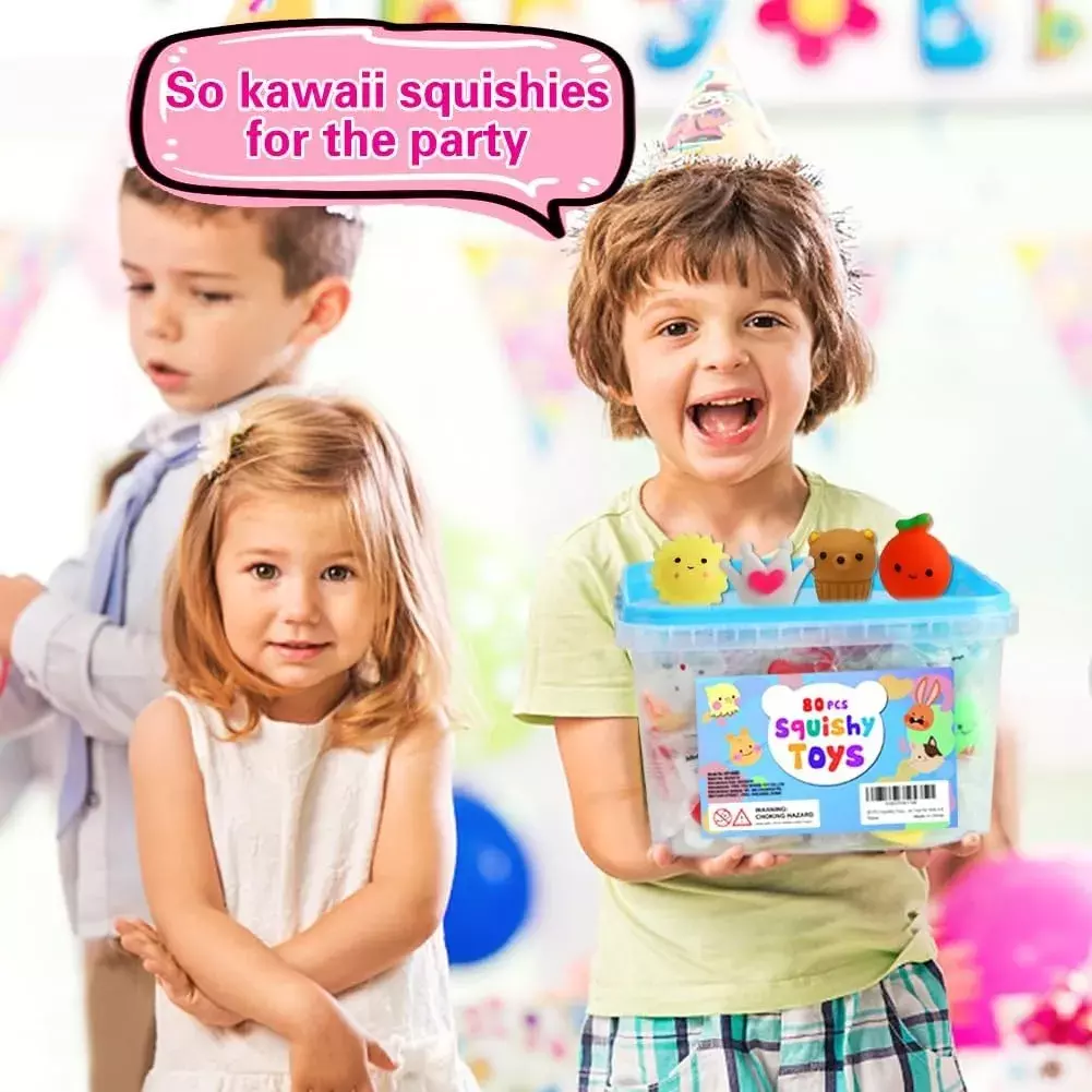 Juguetes Antiestrés Suaves Animales 80 Piezas Lavables Niños-3