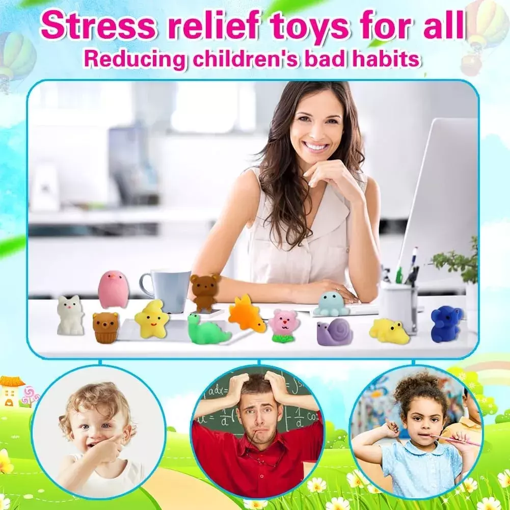 Juguetes Antiestrés Suaves Animales 80 Piezas Lavables Niños-5
