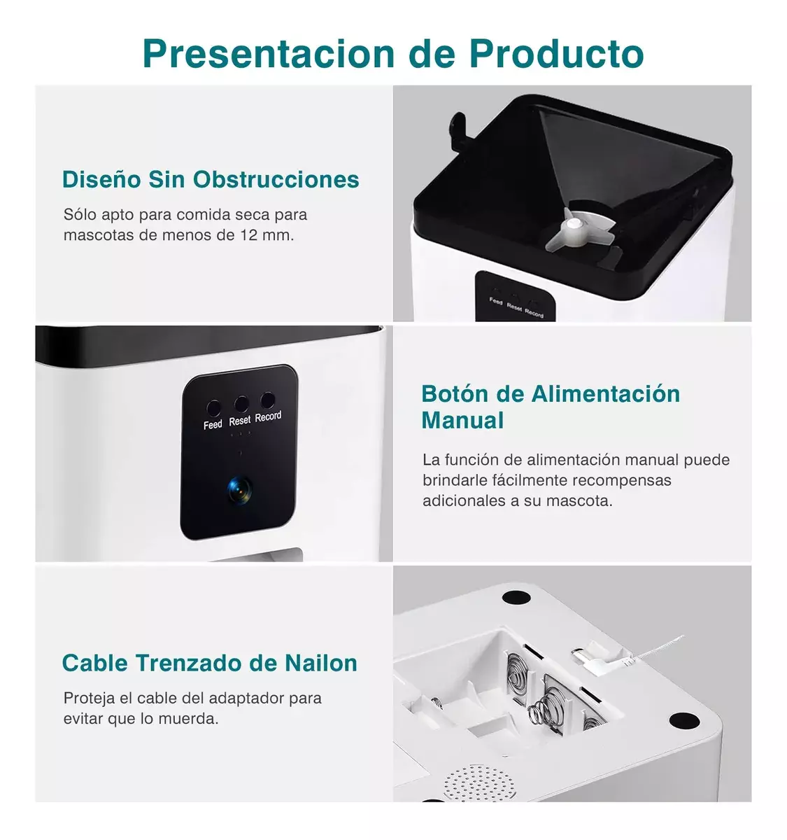 Comedero Automático Para Mascotas 8L Con Cámara HD 1080P Control APP-9