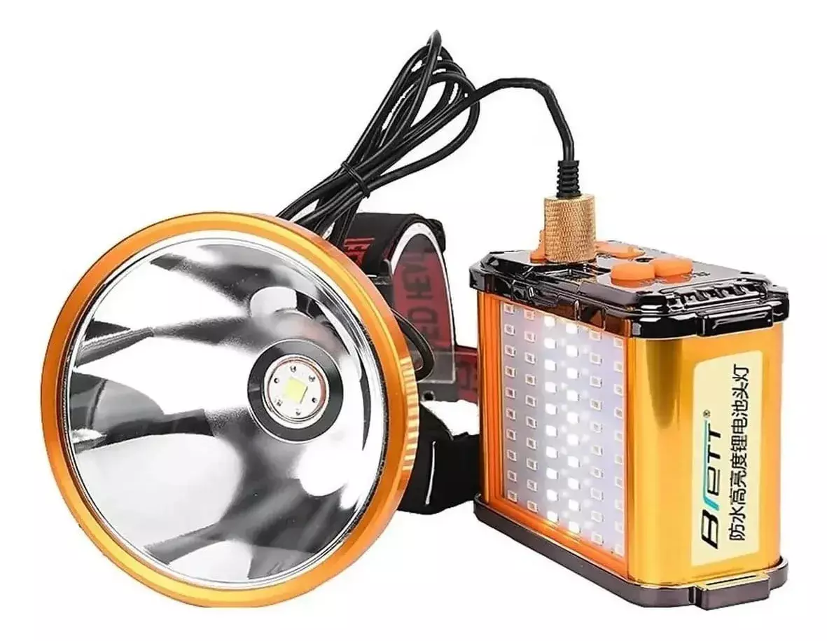 Lámpara Frontal Recargable LED 1200W Luz Blanca y Color Ajustable-2