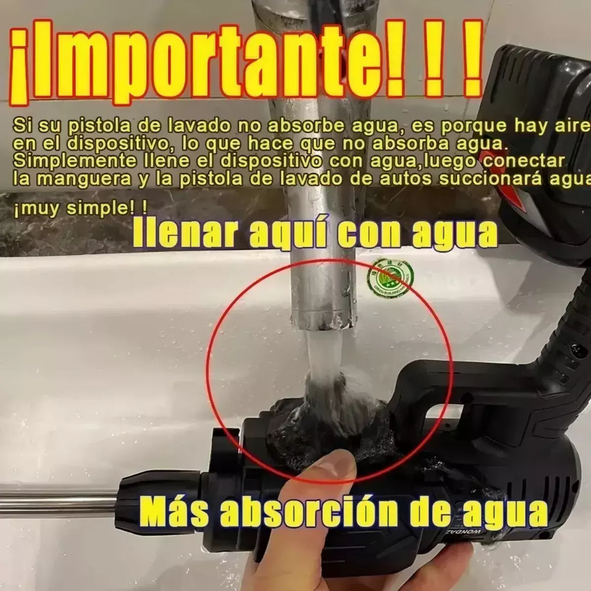 Pistola Lavadora Portátil Alta Presión Inalámbrica 48VF Multifuncional-5