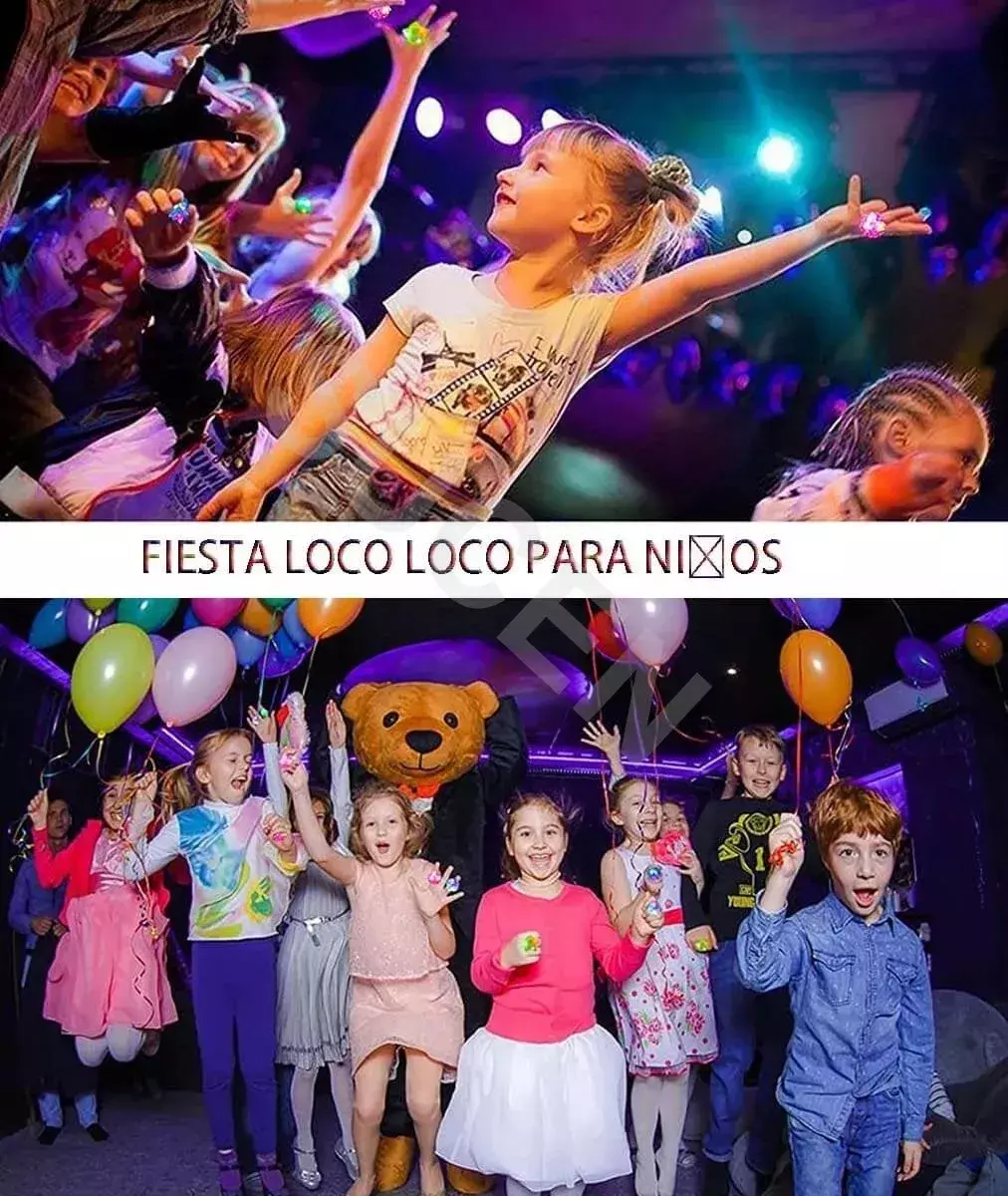 Anillos LED Multicolor Luminosos 36 Piezas Fiesta Infantil Decoración-6