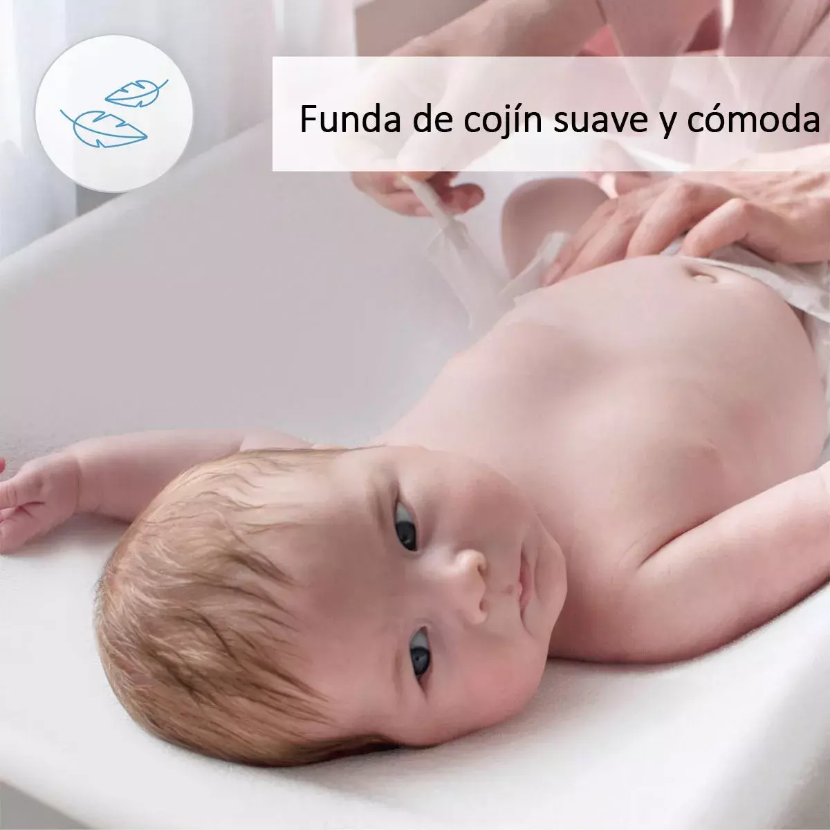 Cambiador Para Bebés Impermeable Tejido PEVA Lavable 80x40 cm-6