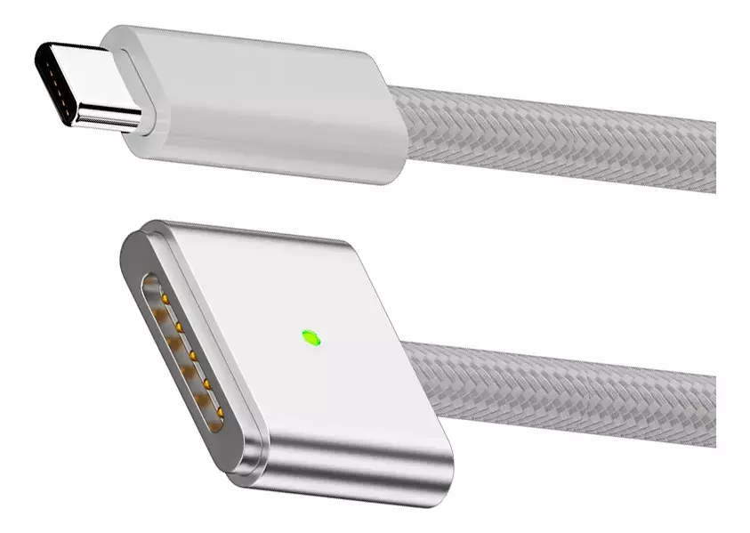 Cable Magnético USB-C MagSafe 3 Carga Rápida 140W Compatible MacBook Pro/Air-0