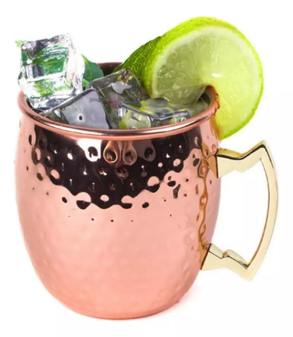 Juego de Tazas para Moscow Mule Cobre Martillado 4 Piezas-2