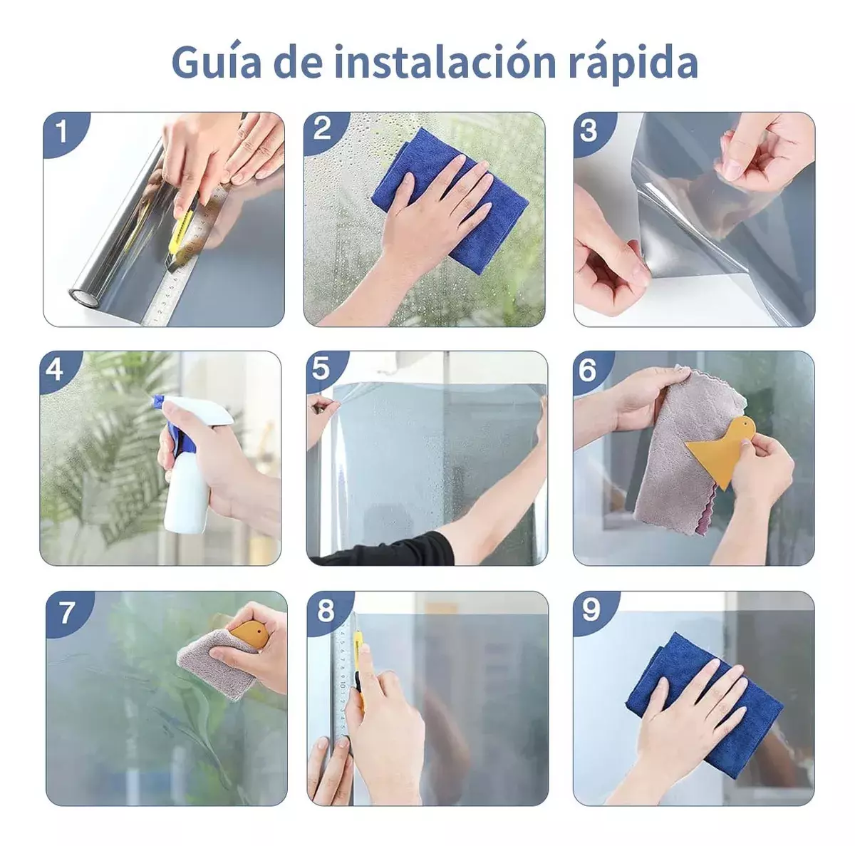 Película Para Ventanas Protección UV Reflectante Control Térmico 50x1000cm-4