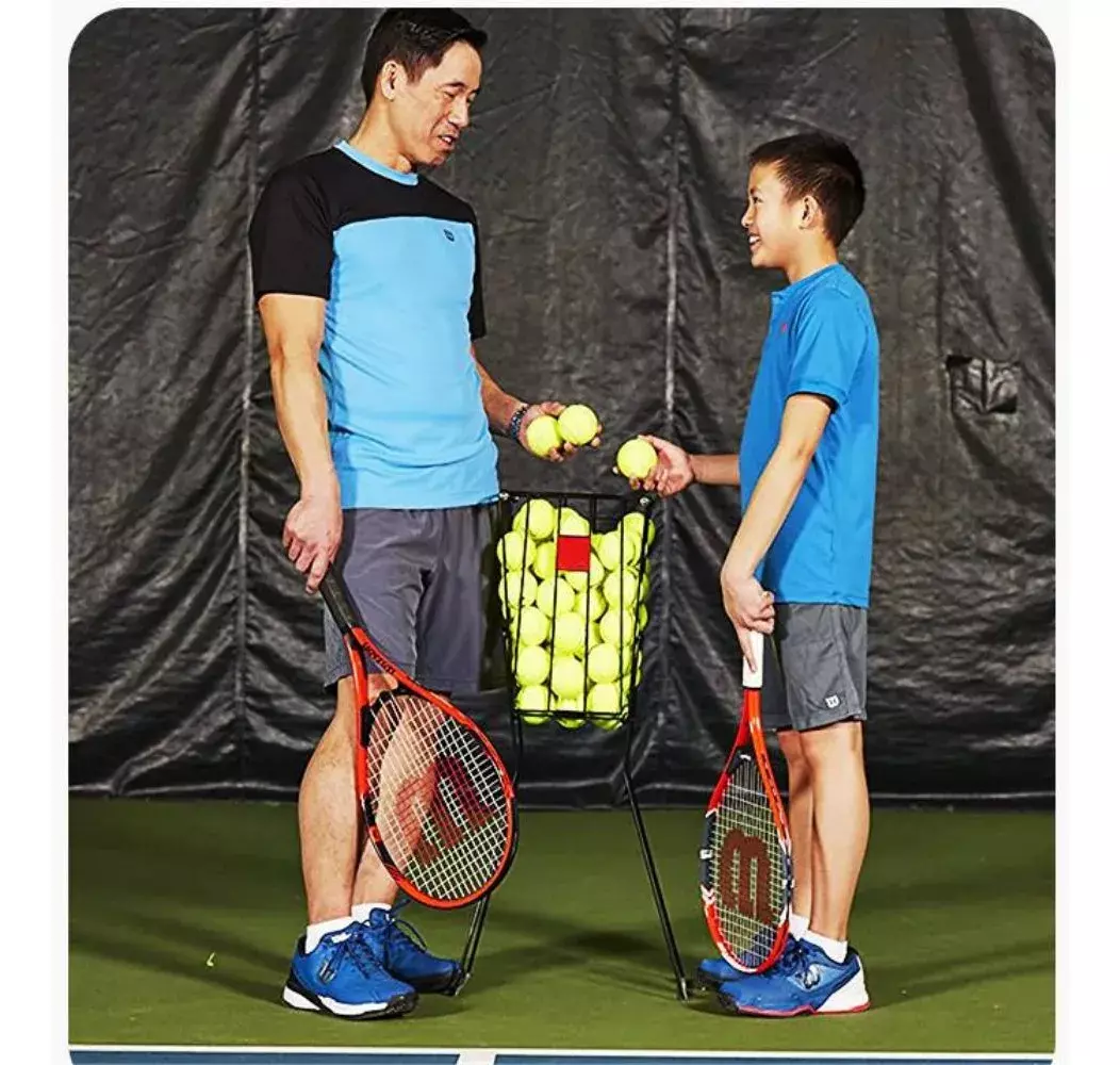 Carro Porta Pelotas de Tenis Metálico con Ruedas 30x25x91 cm-6