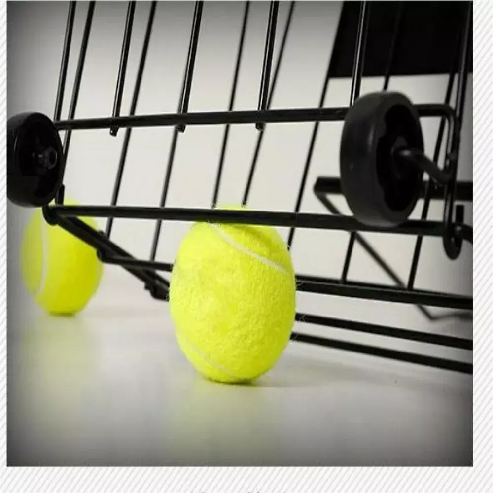 Carro Porta Pelotas de Tenis Metálico con Ruedas 30x25x91 cm-8