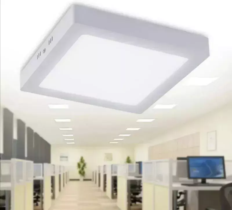 Pack 10 Paneles LED Cuadrados 18W Luz Blanca Sobrepuestos-5