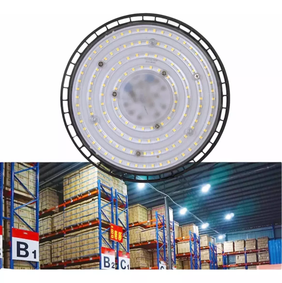 Luz LED Industrial 100W 6500K Alta Eficiencia-3