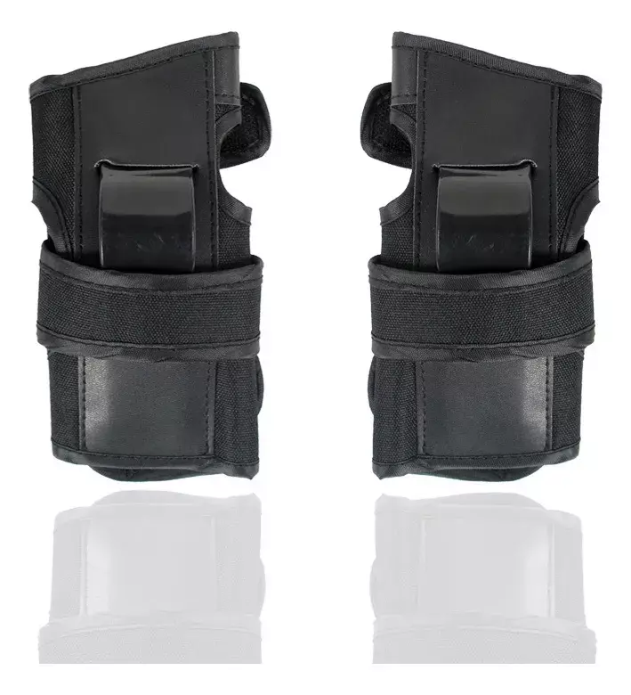 Casco y Juego de Rodilleras, Coderas y Muñequeras para Patinaje EVA Negro Ajustable-8