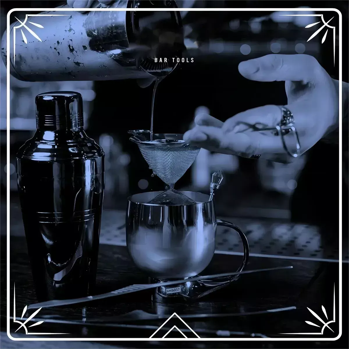 Set de Cóctel Acero Inoxidable 12 Piezas con Base de Bambú-3