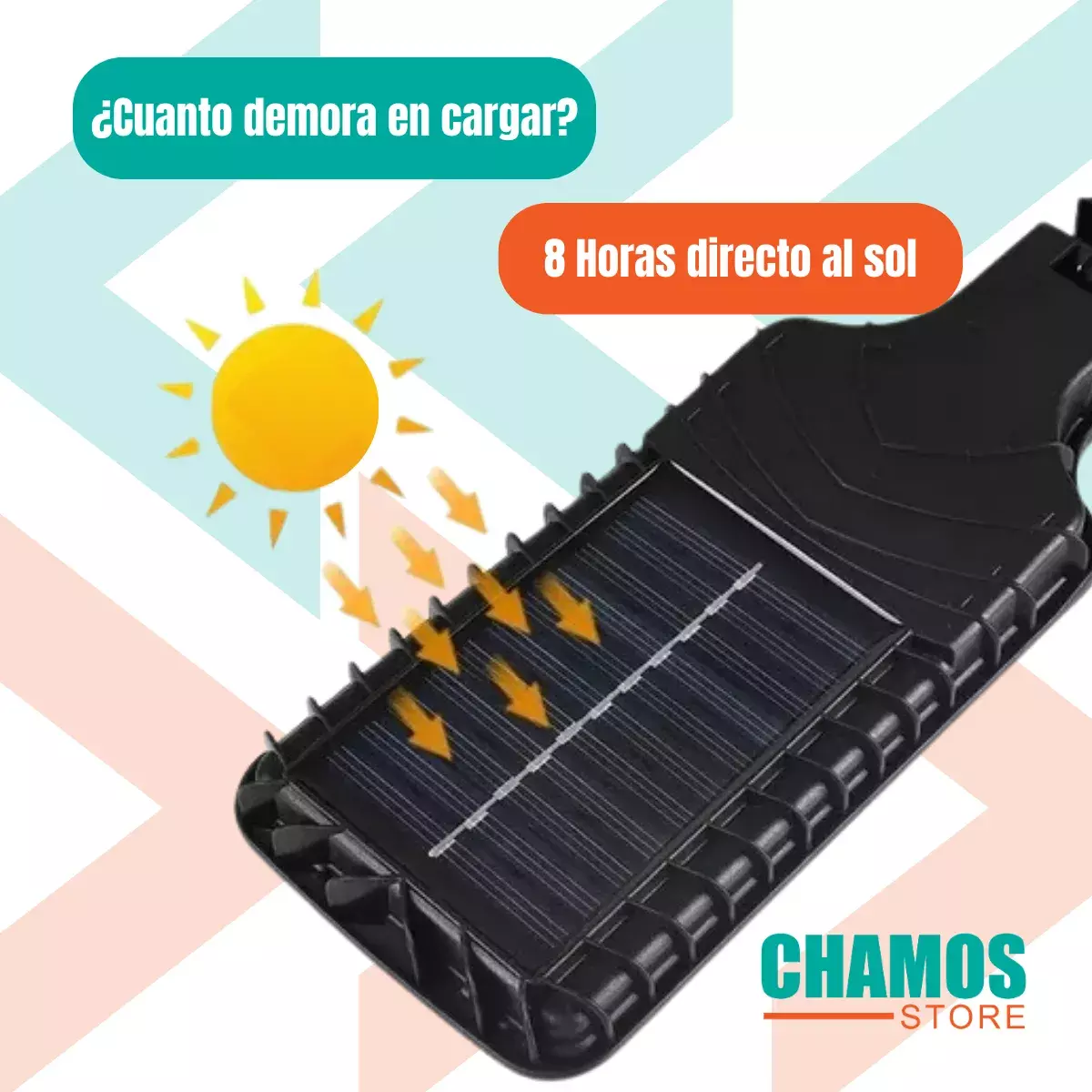 Lámpara Solar LED Sensor Movimiento 120W Impermeable Ajustable Exterior-2