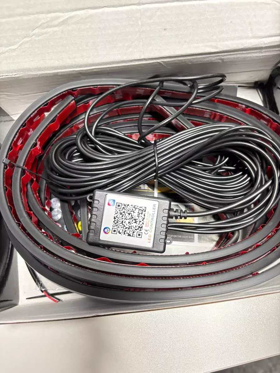 Luces LED Bajo Coche RGB Impermeables Control Remoto Tipo Tira-8