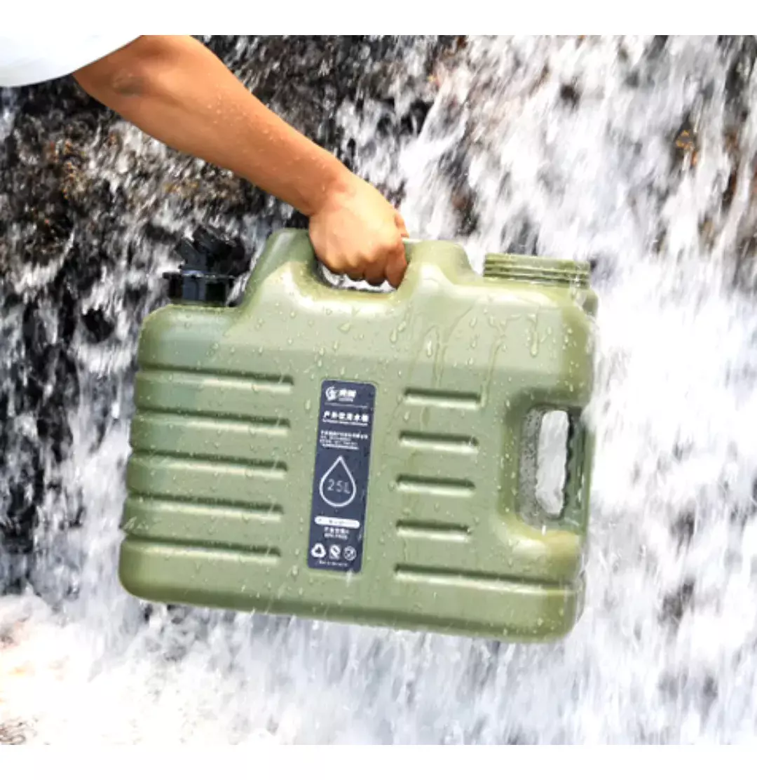 Bidón Para Agua Portátil 25L Material PE Grado Alimenticio Con Grifo Verde-2