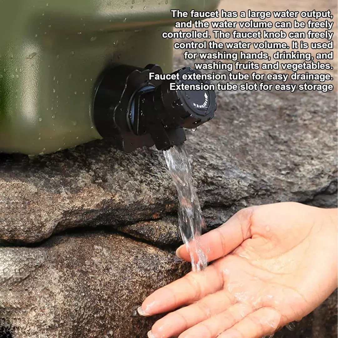 Bidón Para Agua Portátil 25L Material PE Grado Alimenticio Con Grifo Verde-7