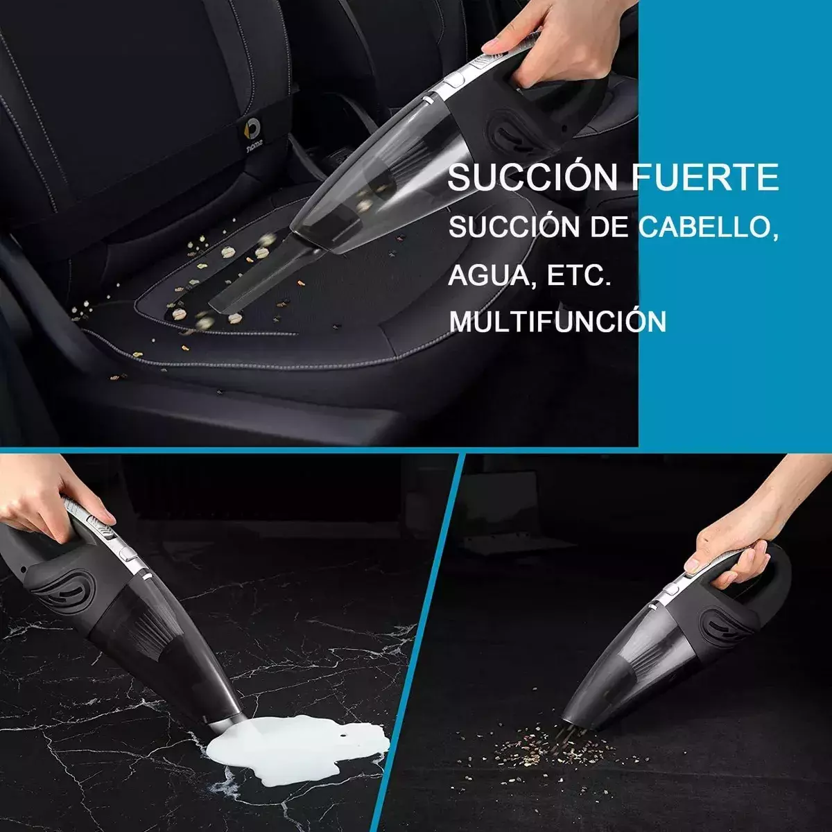 Aspiradora de Mano Portátil 4500PA Filtro HEPA Lavable Recargable 2200mAh-7