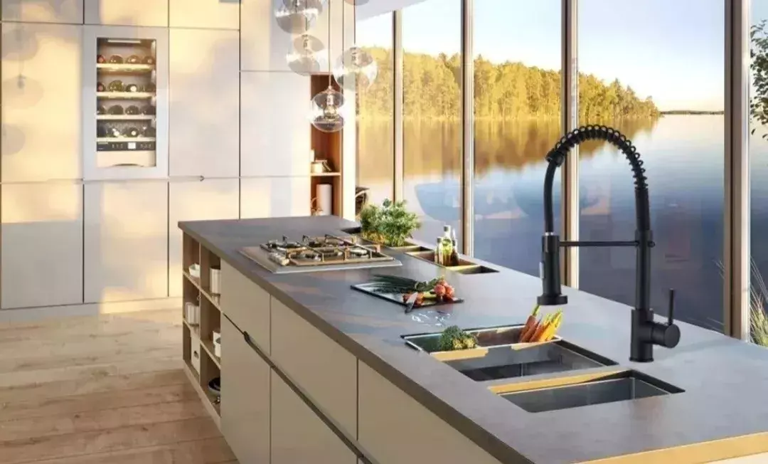 Grifo de Cocina Flexible Acero Inoxidable Negro Mate Ajustable-3