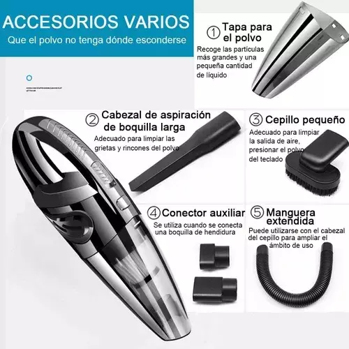 Aspiradora de Mano Portátil 4500PA Fuerte Succión HEPA Lavable-2