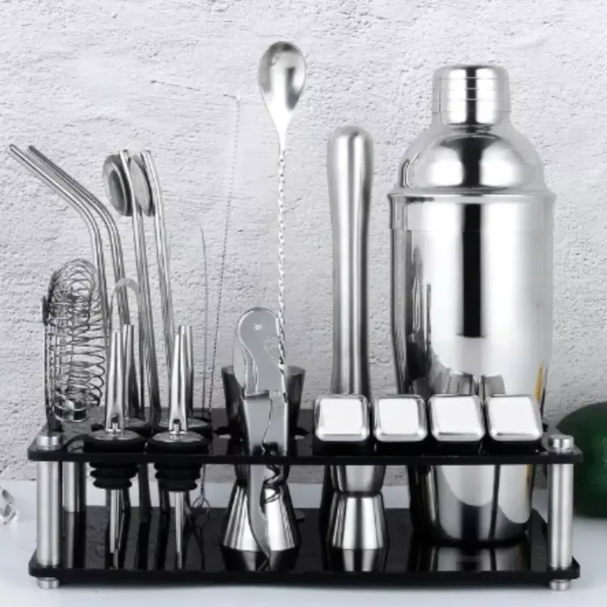 Set de Accesorios para Coctelería Acero Inoxidable 24 Piezas-3