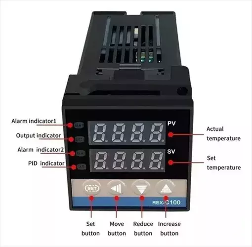 Controlador De Temperatura Digital REX-C100 Relé K Tipo-3