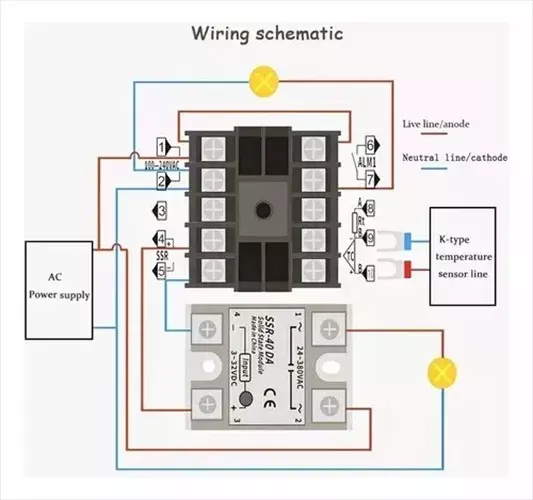 Controlador De Temperatura Digital REX-C100 Relé K Tipo-4