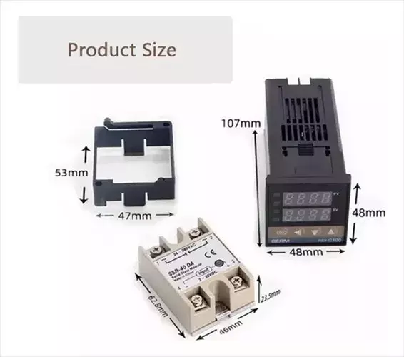 Controlador De Temperatura Digital REX-C100 Relé K Tipo-5
