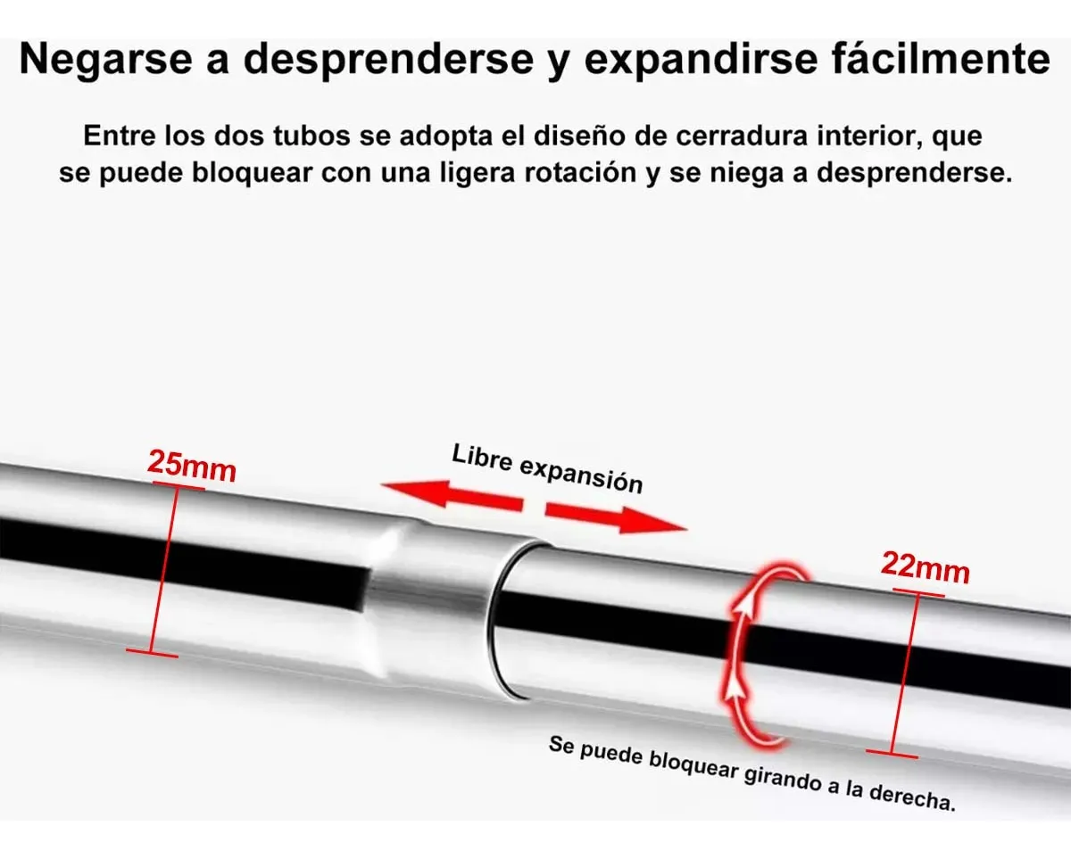 Barra de Ducha Ajustable en Forma de L Acero Inoxidable 100-160 cm-4