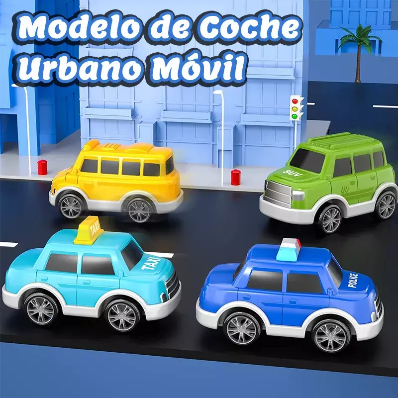 Camión De Juguete Con Coches Tipo Pull Back Luces Y Sonidos-5