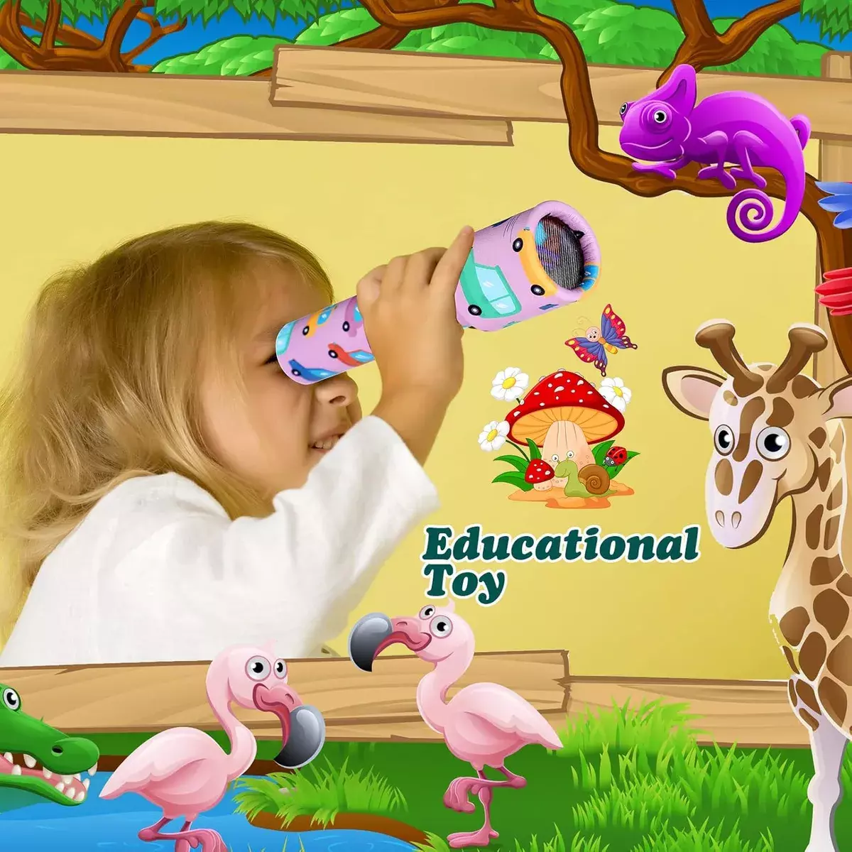 Caleidoscopios de Papel Infantil Gráfico Colorido 24 Piezas-6