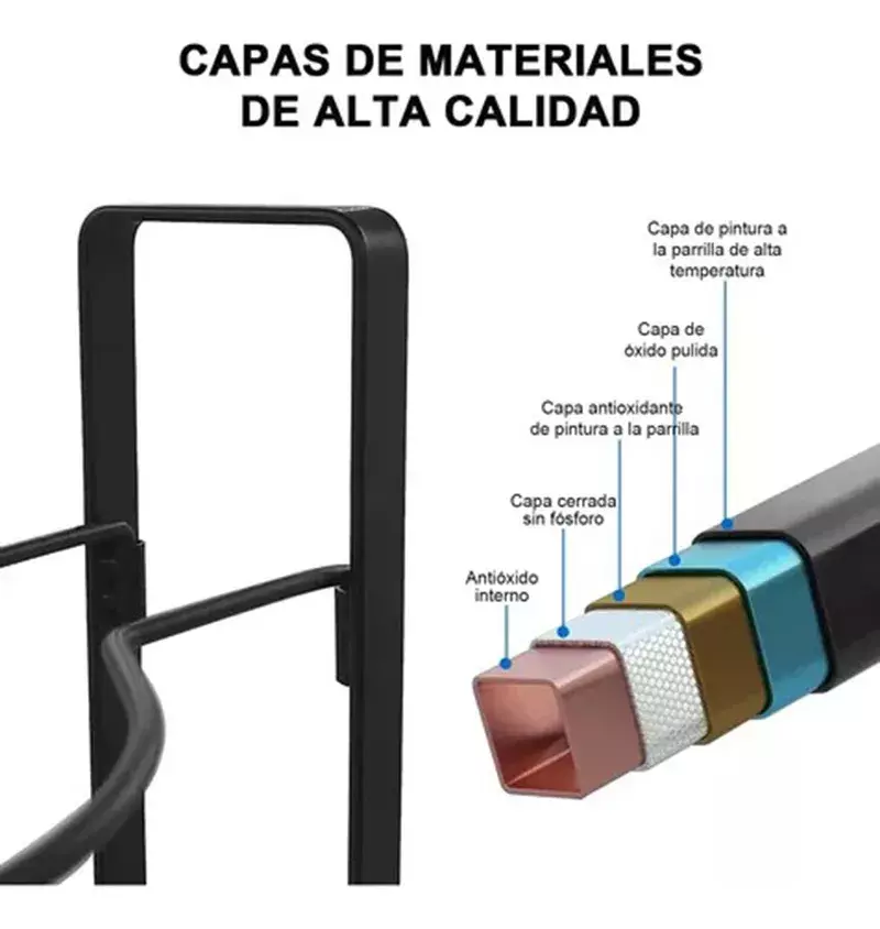 Soporte de Balones Metálico Negro 4 Niveles Tridimensional 89.5 cm-3