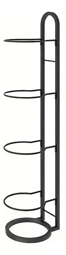Soporte de Balones Metálico Negro 4 Niveles Tridimensional 89.5 cm-7