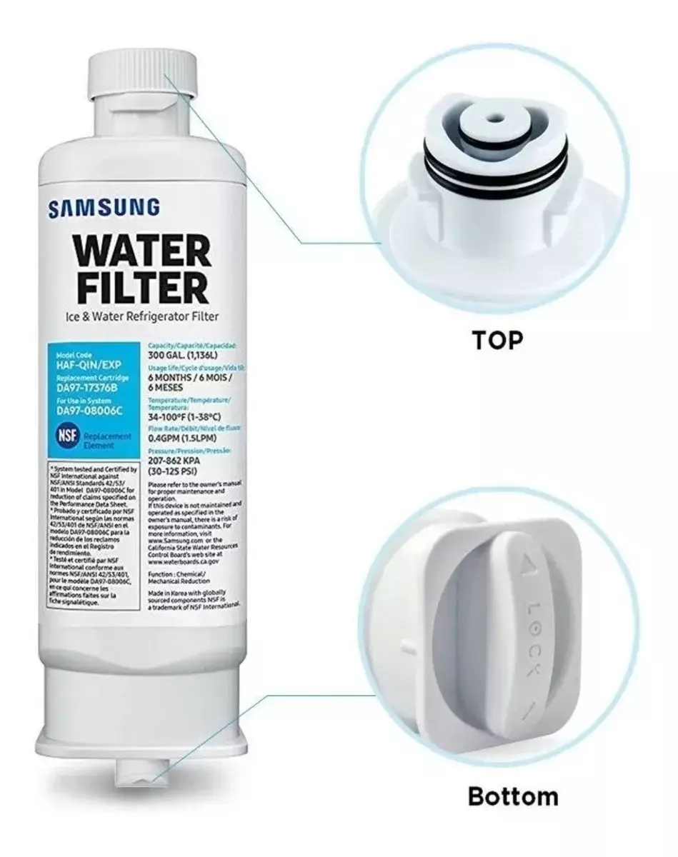 Filtro de Agua Refrigerador DA97-17376B Compatible NSF-7