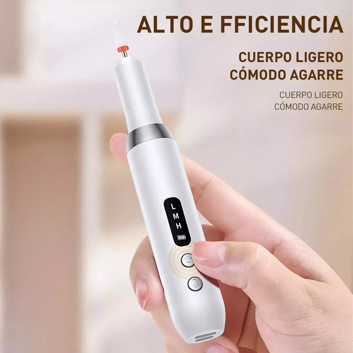 Lima Eléctrica Para Uñas Multifuncional Recargable LED-4