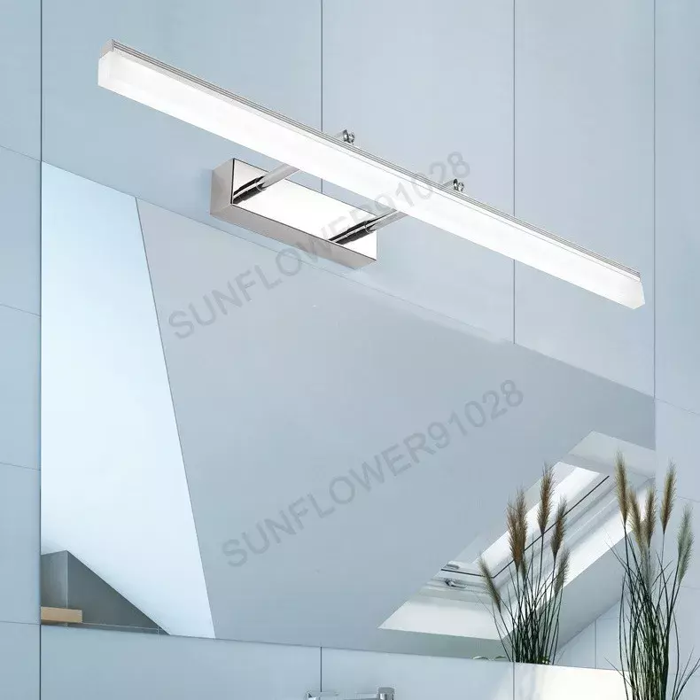 Lámpara de Pared Ajustable Acero Inoxidable Acrílico Luz LED-7