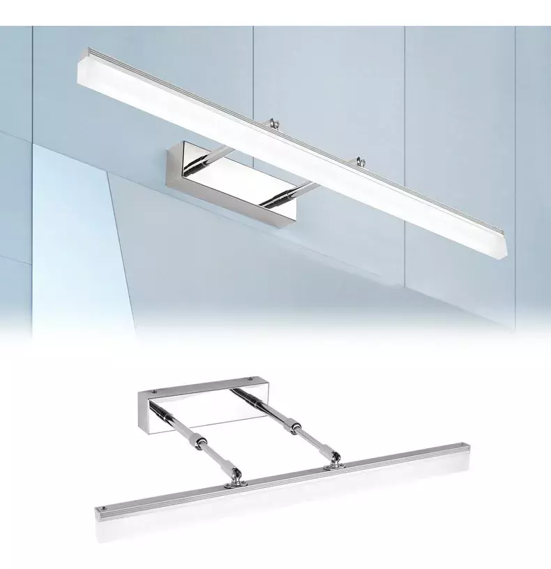Lámpara de Pared Ajustable Acero Inoxidable Acrílico Luz LED-8