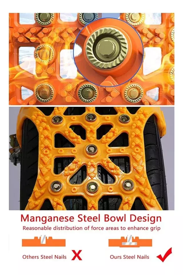Cadenas Antideslizantes para Llantas Automóviles Manganeso Universal-2