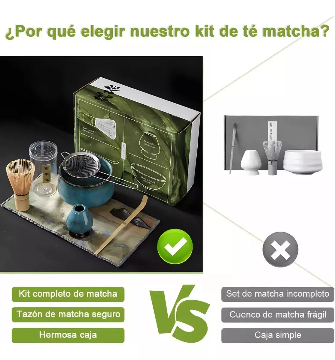 Kit de Té Matcha Tradicional Cerámica Natural Accesorios Completo-4