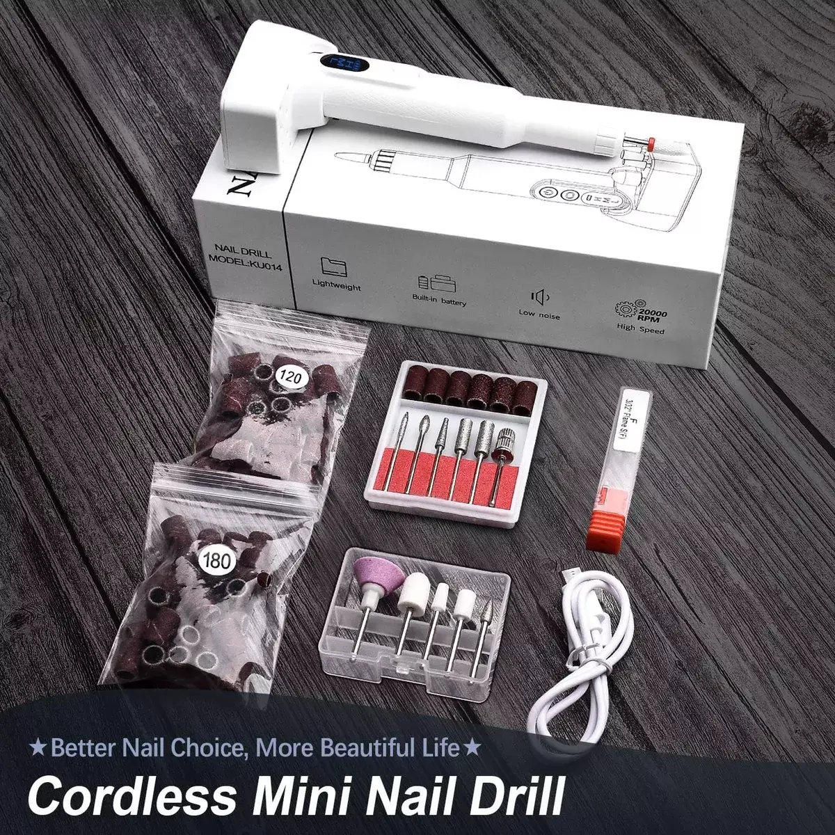 Kit de Pulidor de Uñas Recargable 71 Piezas Tipo C Ajustable-7