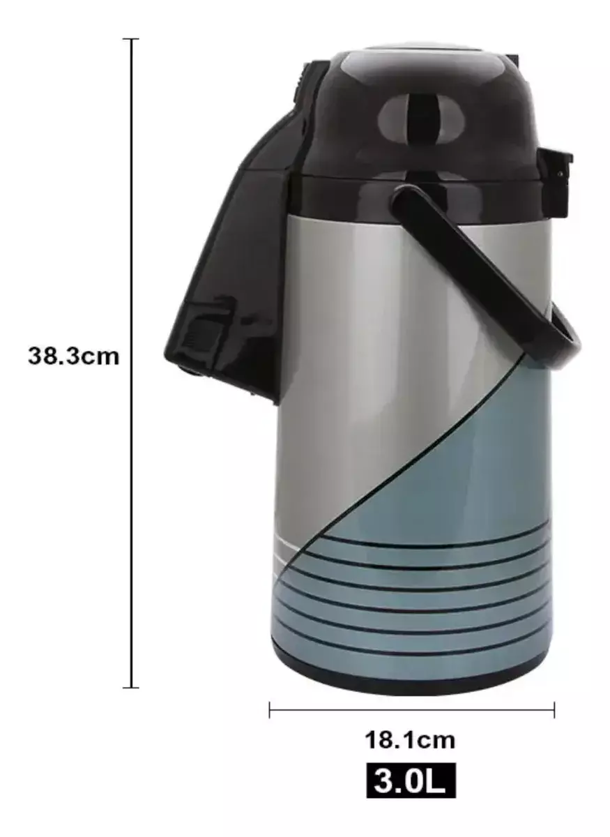 Termo Dispensador de Líquidos 3L Acero Inoxidable Plateado-4