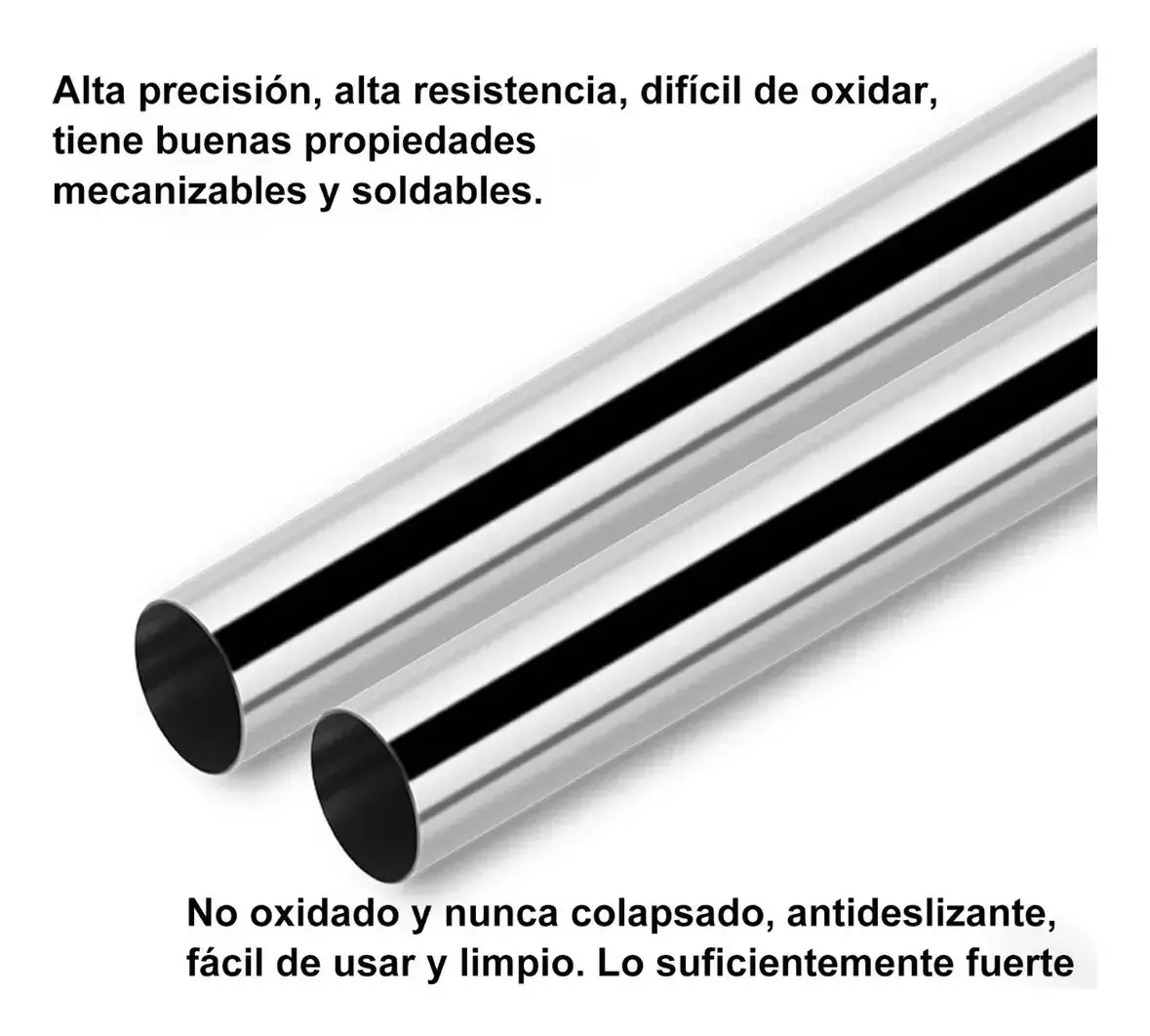 Barra Curvada Ajustable Para Cortina de Baño Acero Inoxidable-3