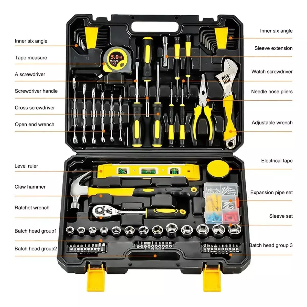 Juego de Herramientas Multiuso 120 Piezas Acero Portátil-2