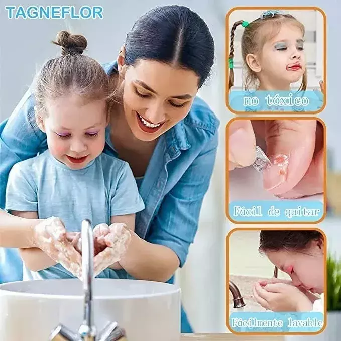 Kit de Maquillaje Infantil Lavable No Tóxico Multiusos-2