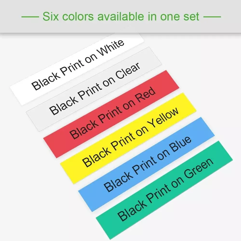 Cinta Laminada 12mm Compatibles Brother TZe 6 Colores-2